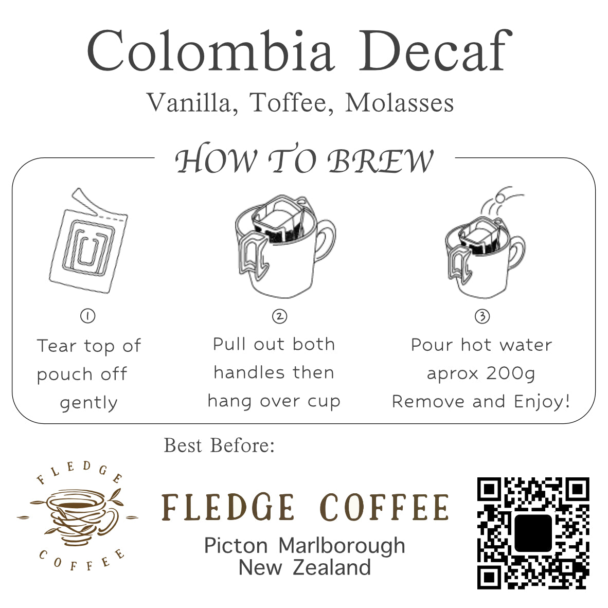 Decaf Colombia Drip Bag